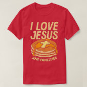 Ik hou van Jezus en Pancakes T-shirt (Design voorkant)