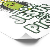 Ik hou van Jezus en Pickles Foto Afdruk (Hoek)