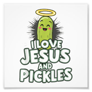 Ik hou van Jezus en Pickles Foto Afdruk