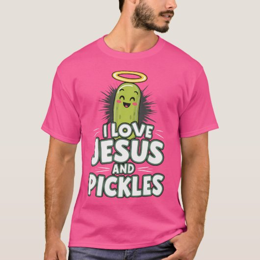 Ik hou van Jezus en Pickles T-shirt (Voorkant)