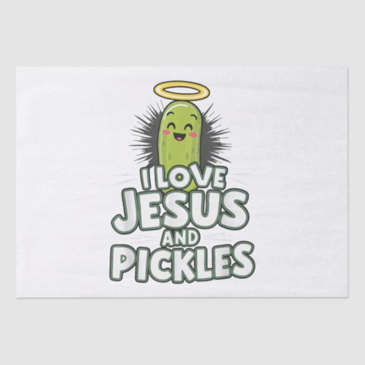Ik hou van Jezus en Pickles Tissuepapier (Voorkant)