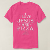 Ik hou van Jezus en Pizza Christelijke Pizza Lover T-shirt (Design voorkant)