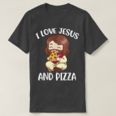 Ik hou van Jezus en Pizza T-shirt (Design voorkant)