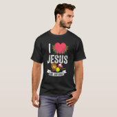 Ik hou van Jezus en Softball Coach.. T-shirt (Voorkant volledig)