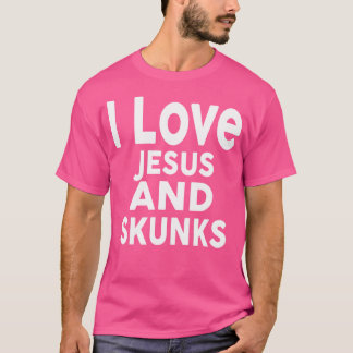 Ik hou van Jezus en stinkt grappige stinkdier T-shirt