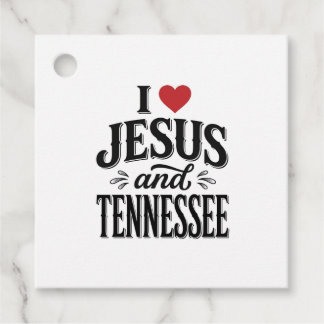 Ik hou van Jezus en Tennessee Vintage Christelijk  Bedankjes Labels
