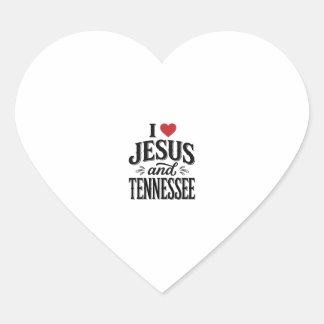 Ik hou van Jezus en Tennessee Vintage Christelijk  Hart Sticker