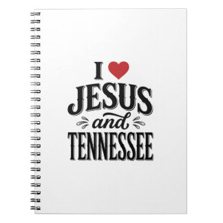 Ik hou van Jezus en Tennessee Vintage Christelijk  Notitieboek