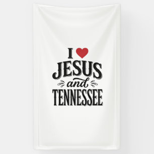Ik hou van Jezus en Tennessee Vintage Christelijk  Spandoek