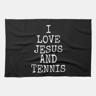 Ik hou van Jezus en Tennis Tee Shirt Gift Theedoek