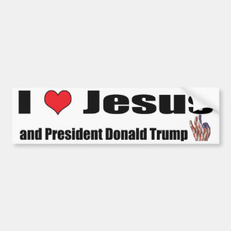 Ik hou van Jezus en Trump Bumpersticker