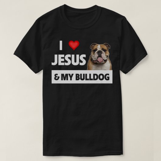 Ik hou van Jezus en van mijn hond Mam Pap Pet Pare T-shirt (Design voorkant)