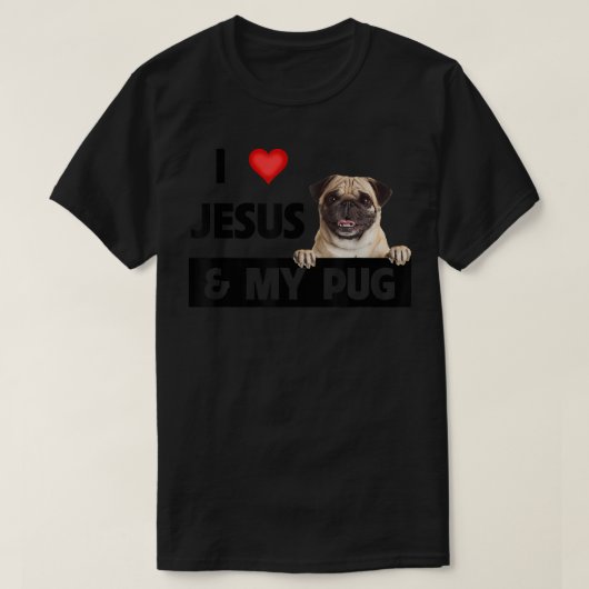 Ik hou van Jezus en van mijn hond van mama pa Pet  T-shirt (Design voorkant)