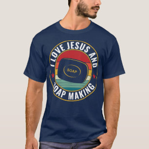 Ik hou van Jezus en zeep maken zeep maker T-shirt