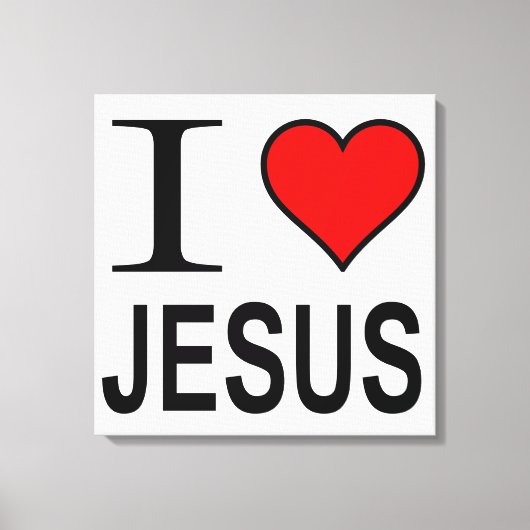 Ik hou van Jezus gewikkeld canvas Afdruk (Voorkant)