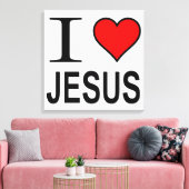 Ik hou van Jezus gewikkeld canvas Afdruk (Insitu (Woonkamer))