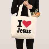 Ik hou van Jezus Grote Tote Bag (Voorkant (product))