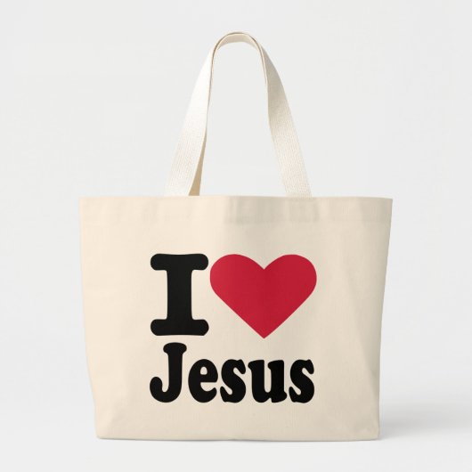 Ik hou van Jezus Grote Tote Bag (Voorkant)