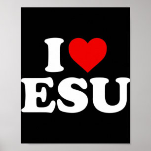 Ik hou van Jezus - Heart T-ShirtKenmerkt een rood Poster