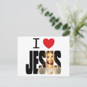 Ik hou van Jezus - ik hoor Jezus met afbeelding in Briefkaart (Staand voorkant)