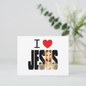 Ik hou van Jezus - ik hoor Jezus met afbeelding in Briefkaart (Staand voorkant)