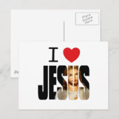 Ik hou van Jezus - ik hoor Jezus met afbeelding in Briefkaart (Voorkant / Achterkant)