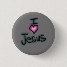 Ik hou van Jezus Ik hou van Jezus Ronde Button 3,2 Cm