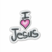 Ik hou van Jezus Ik hou van Jezus  Sticker (Voorkant)