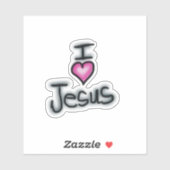 Ik hou van Jezus Ik hou van Jezus  Sticker (Vel)