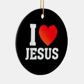 Ik hou van Jezus Keramisch Ornament (Rechts)