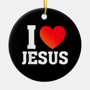 Ik hou van Jezus Keramisch Ornament