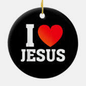 Ik hou van Jezus Keramisch Ornament (Achterkant)
