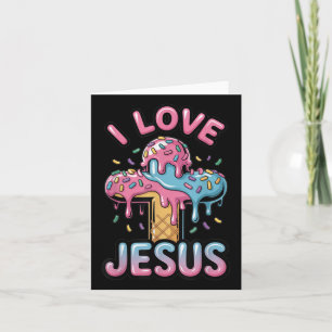 Ik hou van Jezus Kinderen Christelijke Ijs Drip Jo Kaart