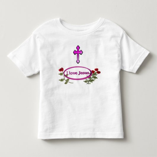 Ik hou van Jezus kleding Kinder Shirts (Voorkant)