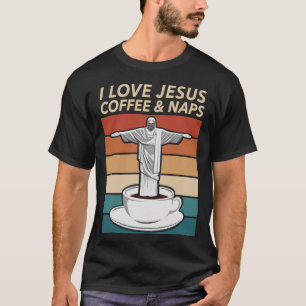 Ik hou van Jezus Koffie en Naps T-shirt