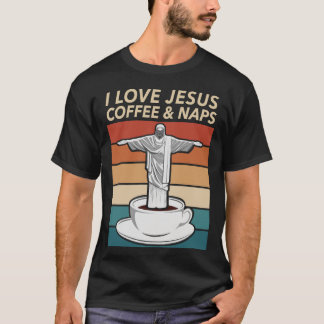 Ik hou van Jezus Koffie en Naps T-shirt
