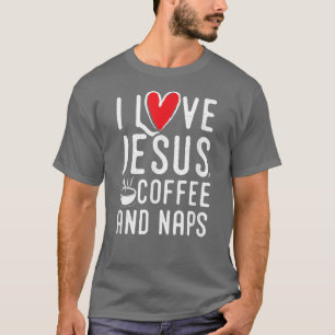 Ik hou van Jezus koffie en nonnen shirt, leuk Chri T-shirt