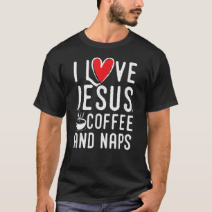 Ik hou van Jezus koffie en nonnen shirt, leuk Chri T-shirt