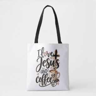 Ik hou van Jezus & koffie Tote Bag