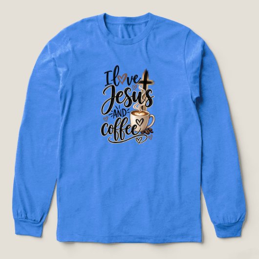 Ik hou van Jezus & koffie Tri-Blend Shirt (Voorkant)