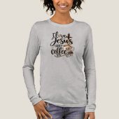 Ik hou van Jezus & koffie Tri-Blend Shirt (Voorkant)