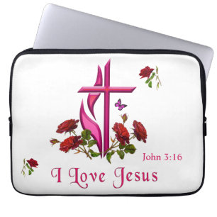 Ik hou van Jezus Laptop Sleeve