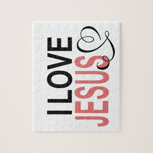 Ik hou van Jezus Legpuzzel (Verticaal)