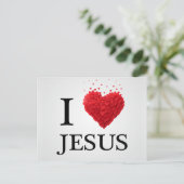Ik hou van Jezus, lieflijke foto van de liefde voo Briefkaart (Staand voorkant)