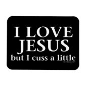 Ik hou van Jezus [maar ik heb een beetje gepraat] Magneet (Horizontaal)