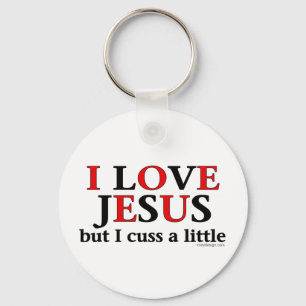 Ik hou van Jezus, maar ik heb een beetje Humor Sleutelhanger