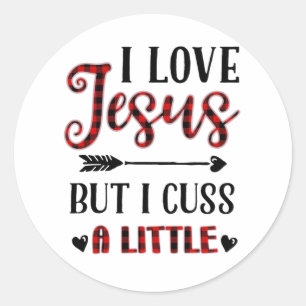 Ik hou van Jezus, maar ik heb een beetje Ronde Sticker