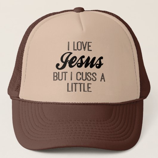 Ik hou van Jezus, maar ik heb een beetje Trucker Pet (Voorkant)