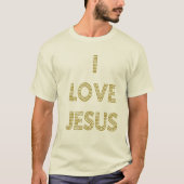 Ik hou van Jezus Mannen T-shirt (Voorkant)