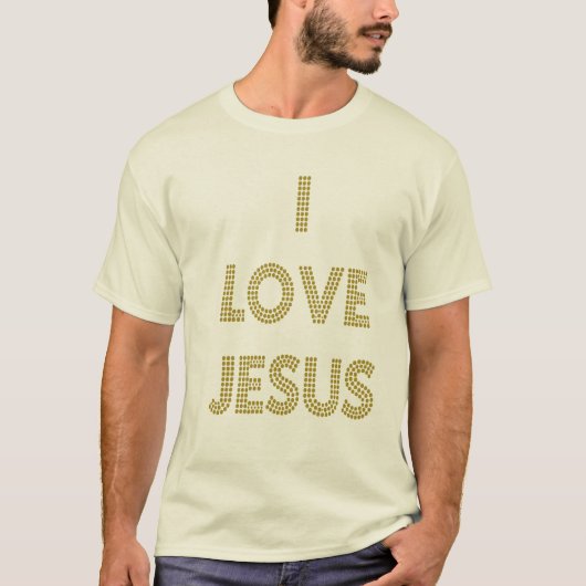 Ik hou van Jezus Mannen T-shirt (Voorkant)